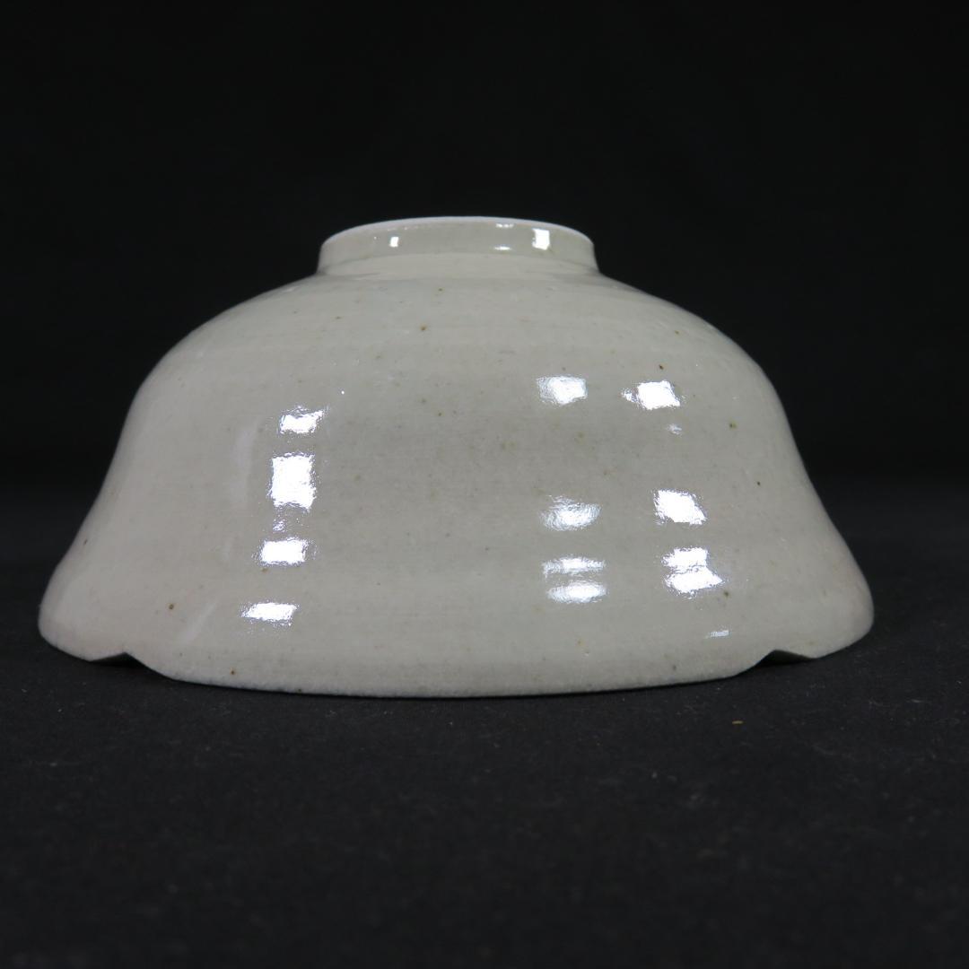 Mino Seika Tea Bowl by Fuji-gama Kazuko - Blue and White Cobalt Chawan