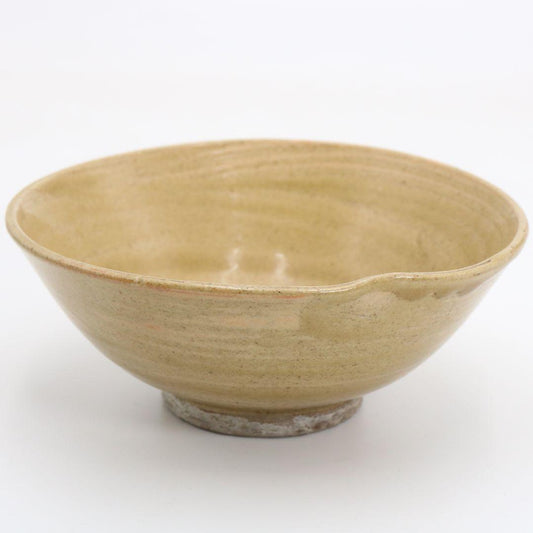 12th Tahara Tobei Hagi Flat Tea Bowl — Urasenke Houunsai Inscription