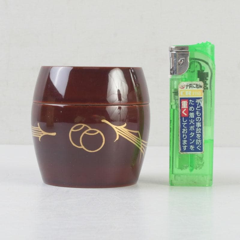Wajima Lacquer Dobari Natsume Tea Caddy – Gold Maki-e Gourd – Okamoto Yosai – Japan