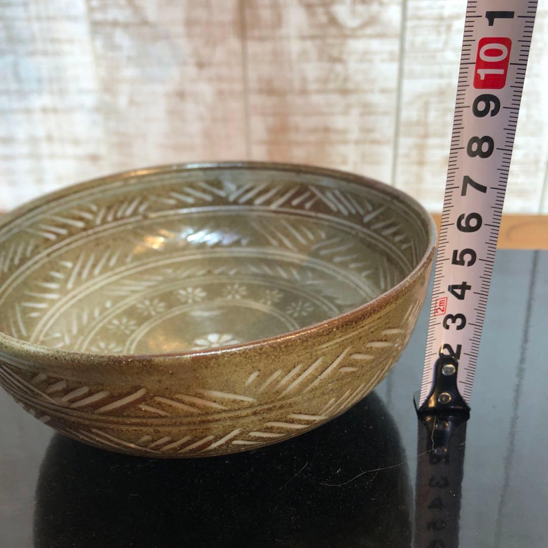 Mishima Inlay Tea Bowl by Tachikichi - Korean Style Chawan with Flower Pattern
