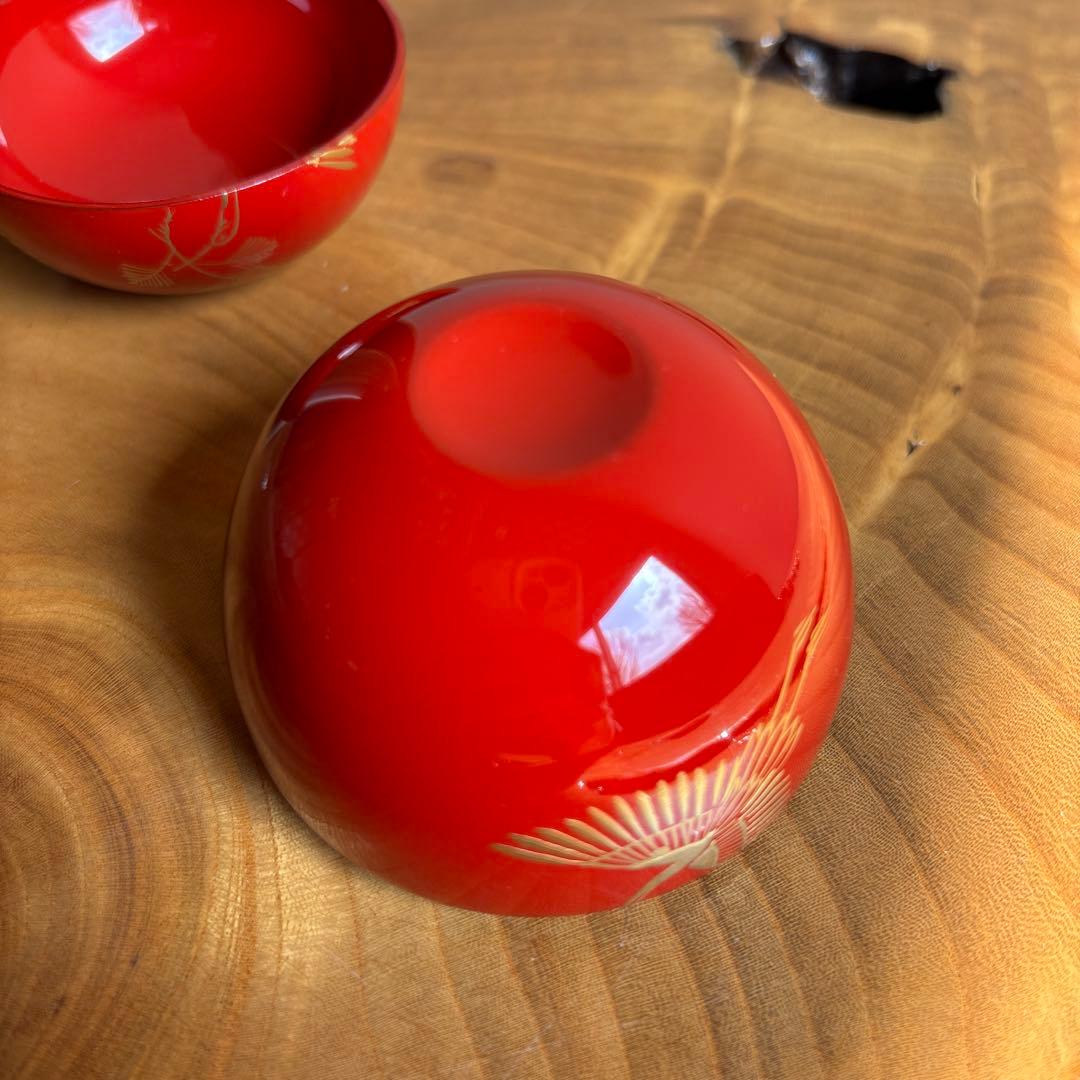 Hinomaru Natsume Tea Caddy Pine-Crane Maki-e by Wada Juho Kyoto