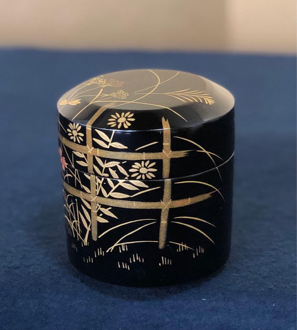 Autumn Grass Natsume by Matsumine – Fubuki Tea Caddy – Japan Art Lacquer