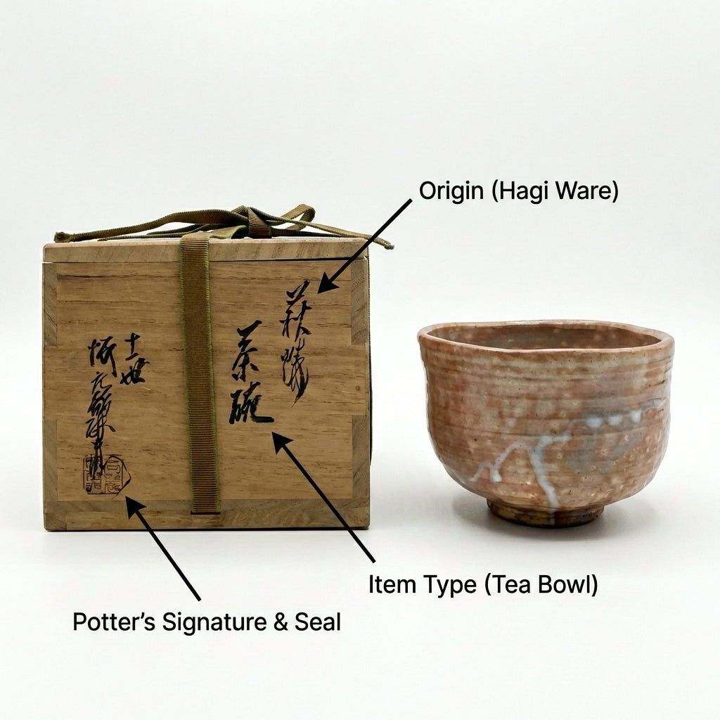 Annotated Japanese Tomobako wooden box