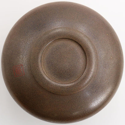 Tatsuta River Maki-e Lacquer Tea Bowl by Yoshida Kasei - Nashiji Interior