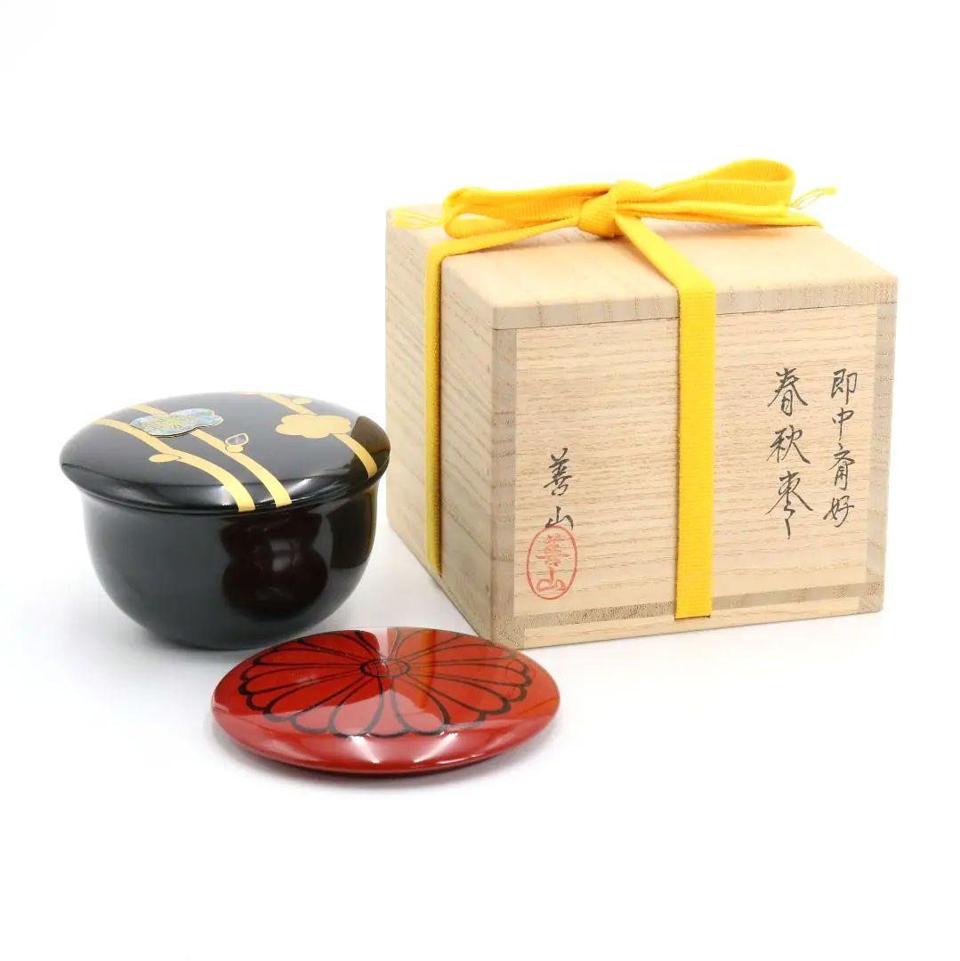 Zenzan Spring Autumn Natsume Lacquer Tea Caddy - Sokuchu-sai Urasenke Style