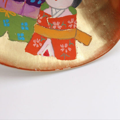 Gold-Leaf Clam Shell Kogo with Tachi-Bina Hina Dolls by Socho
