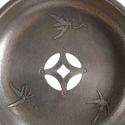 Four Gentlemen Tin Kensui by Daimaru Seisei — Shippo Openwork Lid