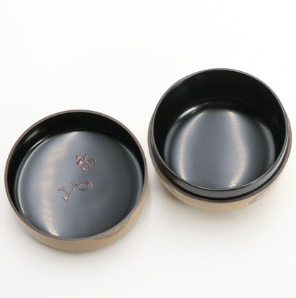 Dojo Soko White Lacquer Genji Cart Wheel Maki-e Ohira Natsume Tea Caddy