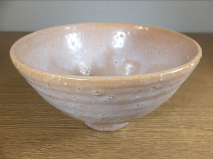 Hagi Ido Tea Bowl by 8th Gen Okada Yutaka - Japan Kogei Member Artist Chawan