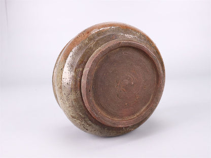 E-Karatsu Iron-Painted Katakuchi Pouring Bowl — Karatsu Stoneware with Associated Wooden Box