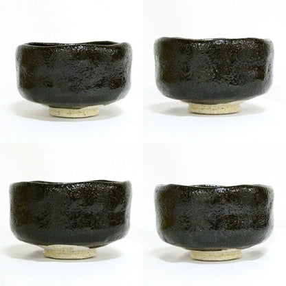 Kuro Raku Chawan by Kawasaki Waraku VII — Daito-ji Seal Bestowed, Japanese Tea Bowl with Box
