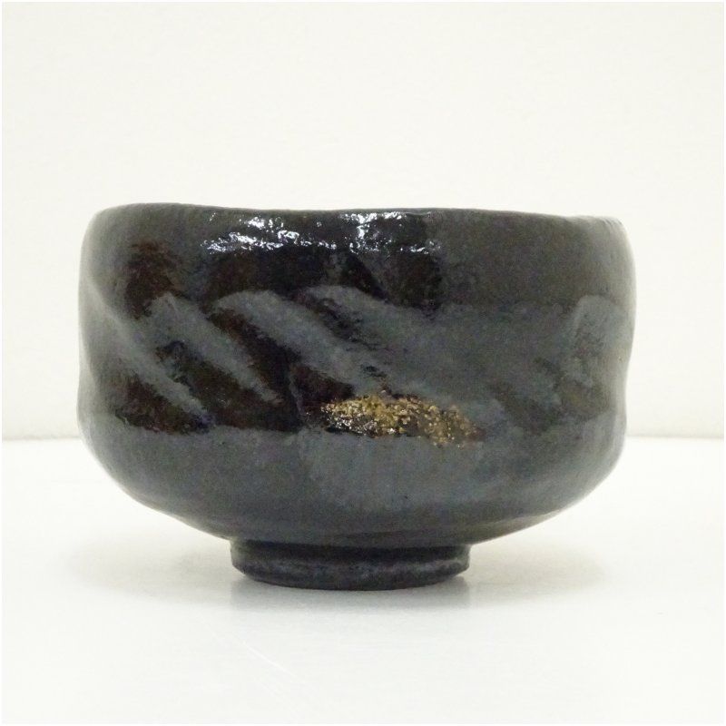 Black Raku Chawan 'Muji' by Sasaki Soraku — Daitokuji Authentication, Signed Tomobako