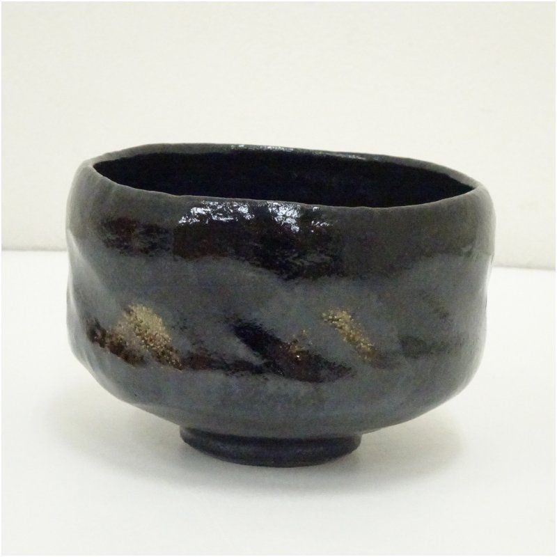 Black Raku Chawan 'Muji' by Sasaki Soraku — Daitokuji Authentication, Signed Tomobako