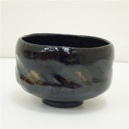 Black Raku Chawan 'Muji' by Sasaki Soraku — Daitokuji Authentication, Signed Tomobako