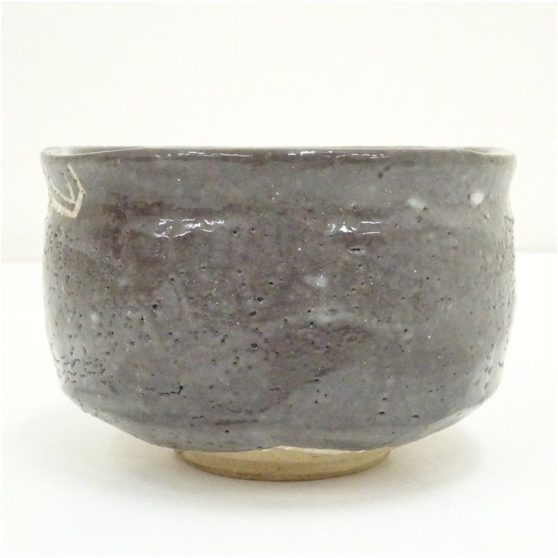 Nezumi Shino Matcha Bowl by Kato Minoru — Signed Wooden Box, Mino Ware Chawan for Japanese Tea Ceremony