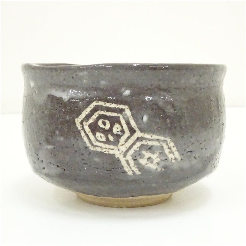 Nezumi Shino Matcha Bowl by Kato Minoru — Signed Wooden Box, Mino Ware Chawan for Japanese Tea Ceremony