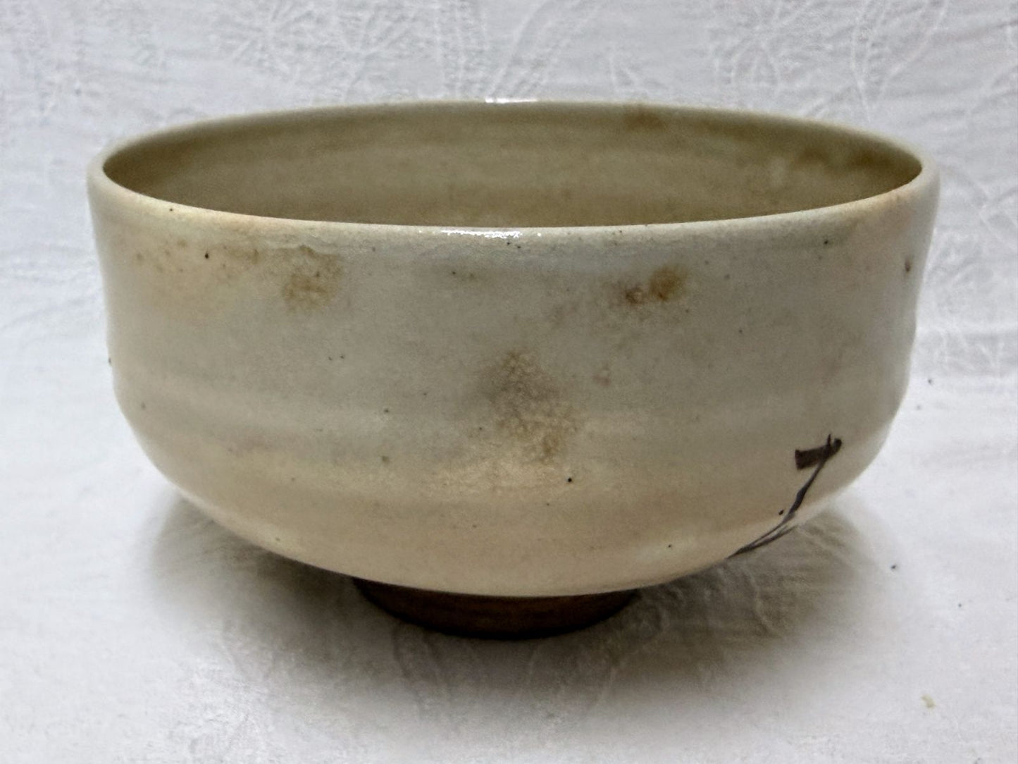 Arashiyama-yaki Matcha Tea Bowl with Basho Haiku Calligraphy — Daihi-kaku Temple Utensil, Signed Box