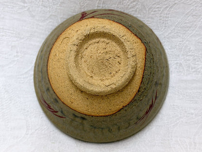 Suzuki Hachiro Kare-no Chawan — Seto Ash-Glazed Tea Bowl with Iron Bamboo, Tomobako