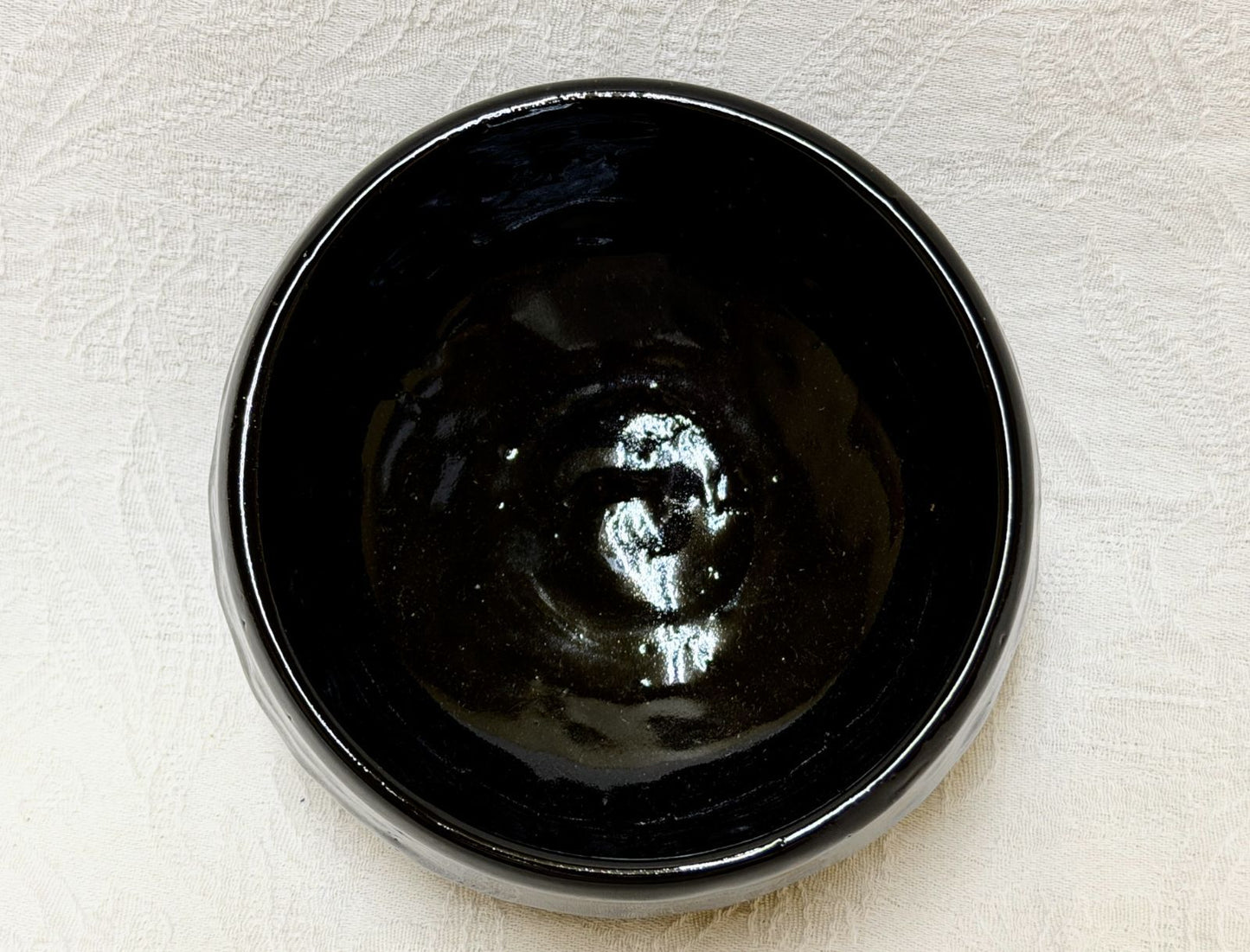 Black Chawan by Kato Sakusuke — Fuyukomori, Koseto Kiln, with Original Signed Box