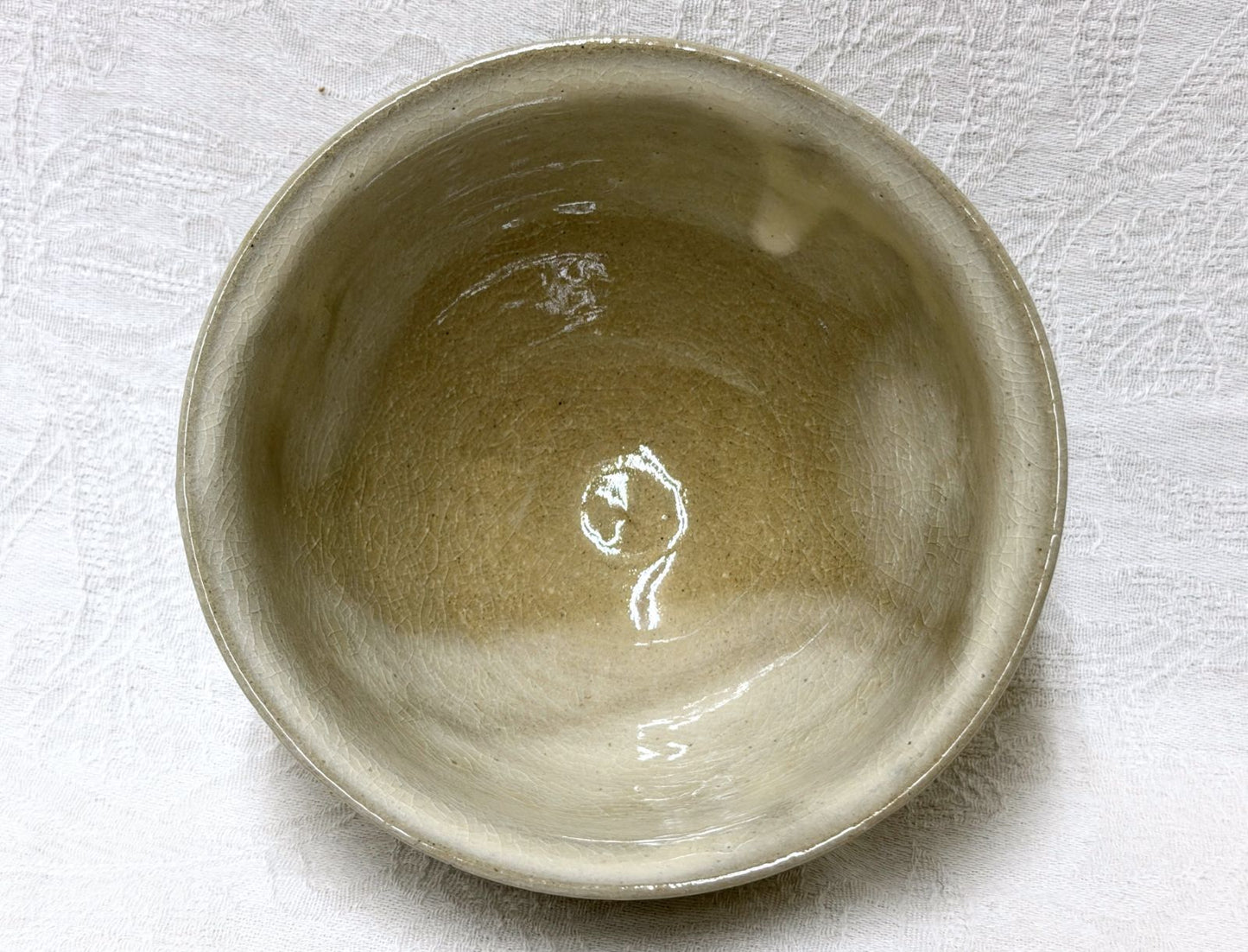 Zuiun Chawan with Relief Cloud Motifs — Nangado, Signed, Tomobako