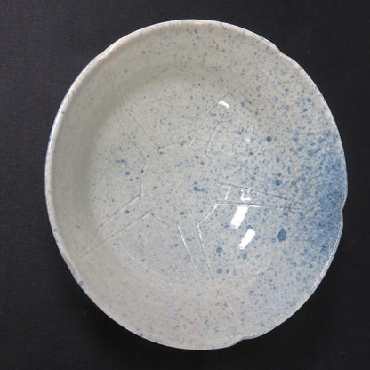 Mino Seika Tea Bowl by Fuji-gama Kazuko - Blue and White Cobalt Chawan