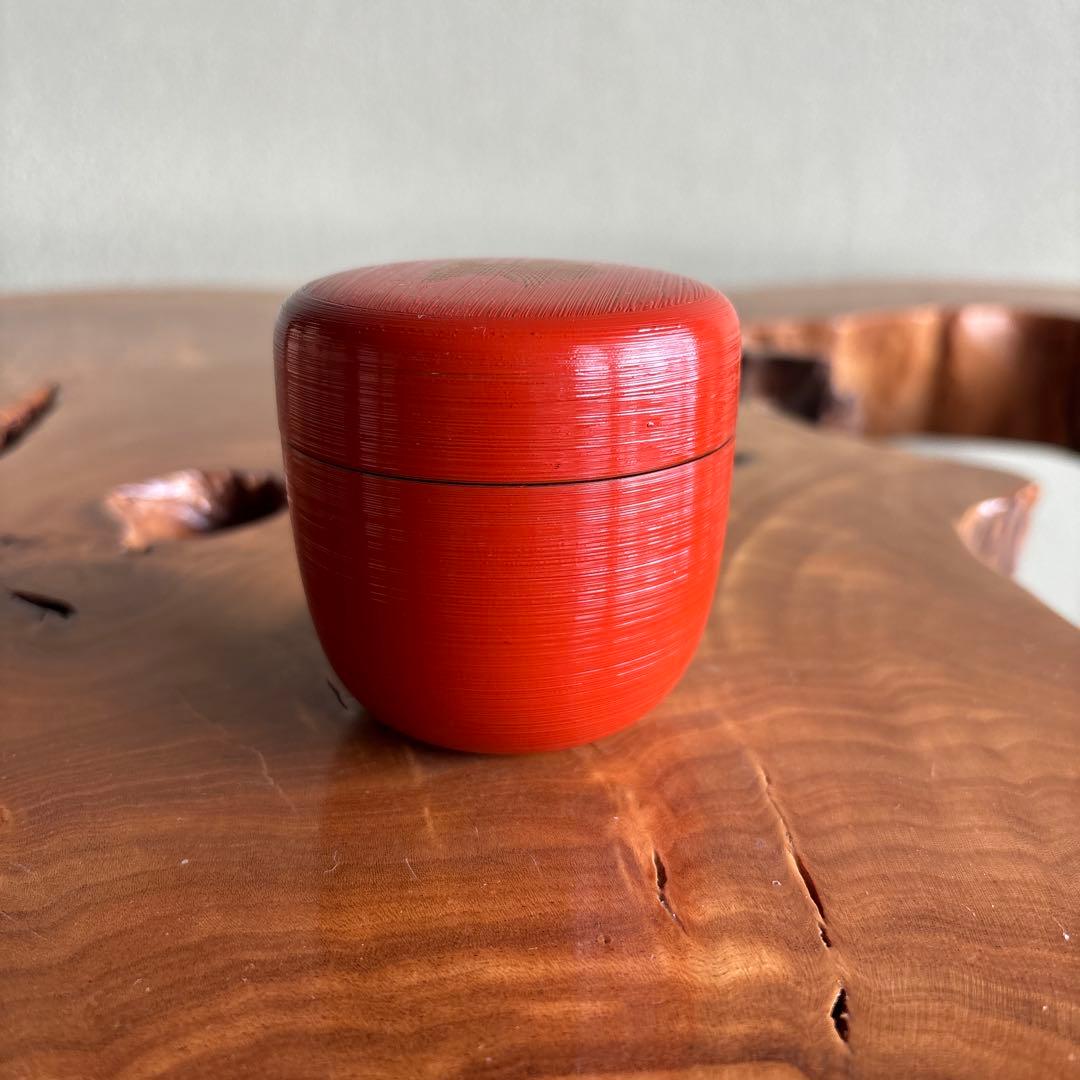 Negoro Turtle Natsume Lacquer Tea Caddy Sen Shoan Design Tanaka Sochi