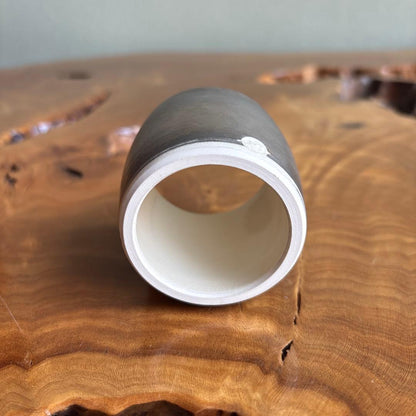 Kyo Ware Futa-oki Lid Rest | Silver Overglaze Pine by Heian Toho | Tomobako