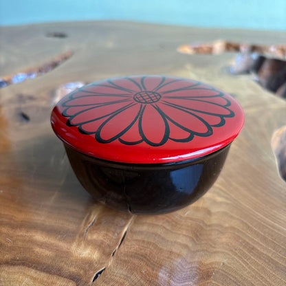 Nakamura Sōetsu 'Shunjū' Natsume — Two Interchangeable Lids, Plum & Chrysanthemum Maki-e