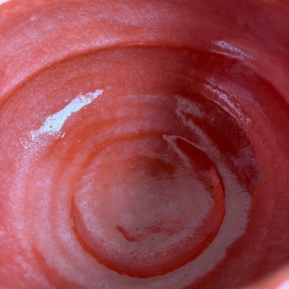 Aka Raku Chawan Matsukaze — Sasaki Shouraku, Kyoto Raku Kiln, Signed Box