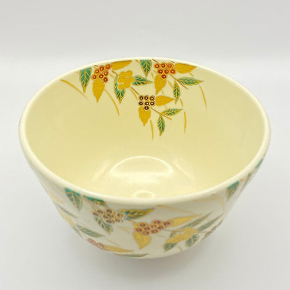 Iro-e Komurasaki Chawan by Fukumoto Miki, Kyo-yaki Tea Bowl with Signed Box