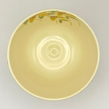 Iro-e Komurasaki Chawan by Fukumoto Miki, Kyo-yaki Tea Bowl with Signed Box