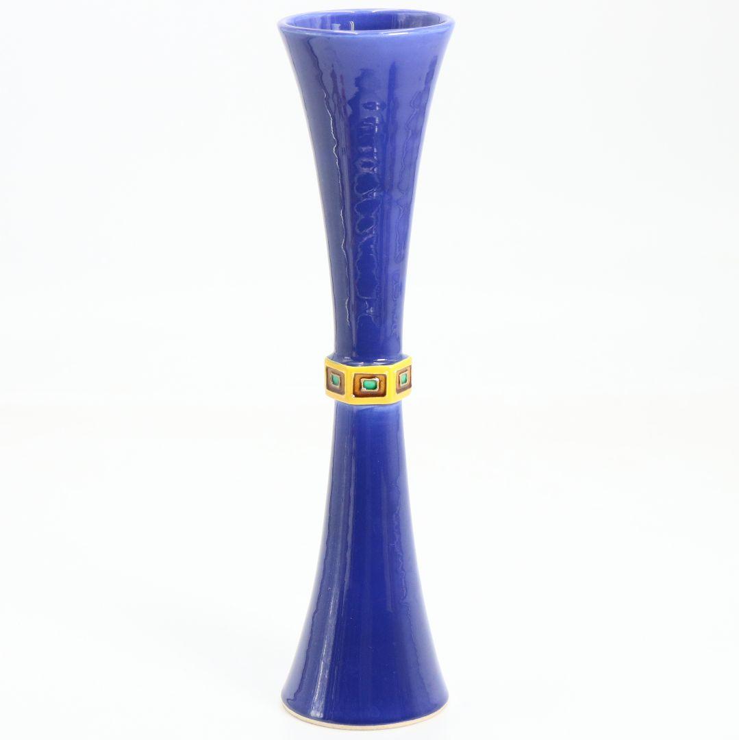 Nakamura Suiran — Kochi-Yaki Son-Shiki Hanaire | Cobalt Blue Glazed Vase | Tea Ceremony