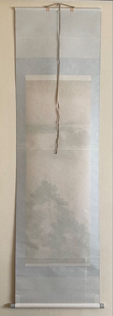 Hanging Scroll Matsuoka Eikyu Early Spring Pine Landscape Signed Tomobako Taisho Showa Yamato-e Nihonga Kakejiku