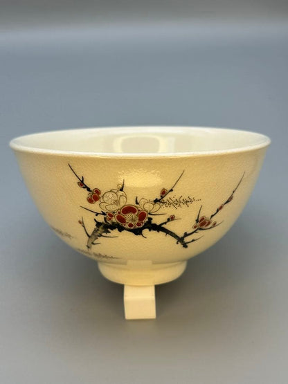 Satsuma Ware Chawan by Chin Jukan – Japanese Tea Bowl – Fine Gold Art – Japan