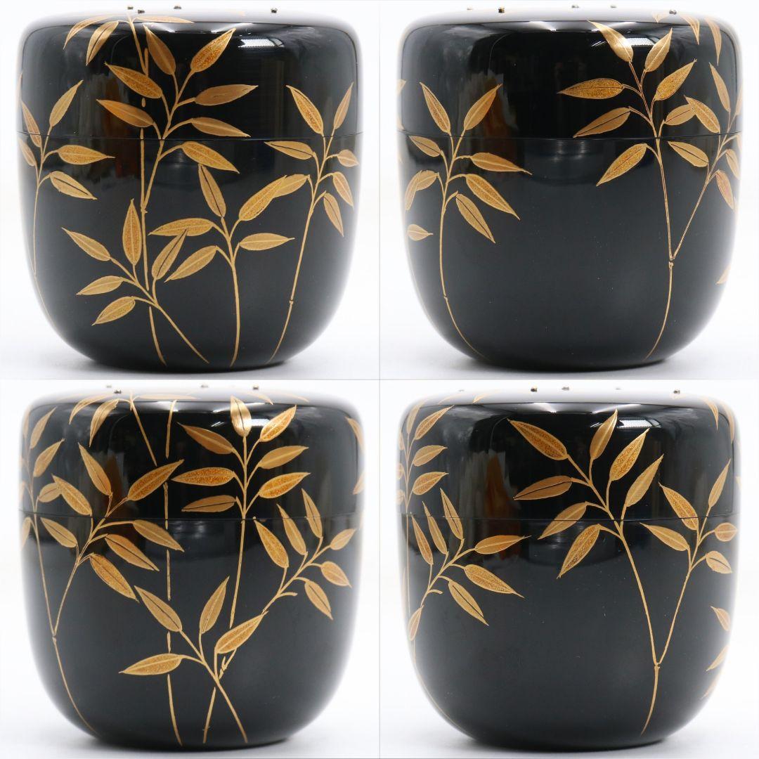 Sasa-Tsuyu Bamboo Dew Gold Maki-e O-Natsume by Tsukuki Ryosai
