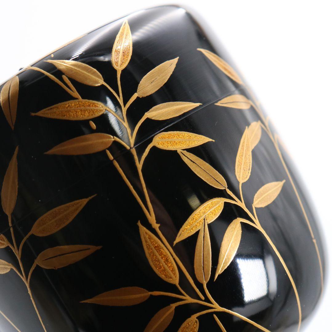 Sasa-Tsuyu Bamboo Dew Gold Maki-e O-Natsume by Tsukuki Ryosai