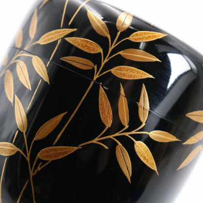 Sasa-Tsuyu Bamboo Dew Gold Maki-e O-Natsume by Tsukuki Ryosai