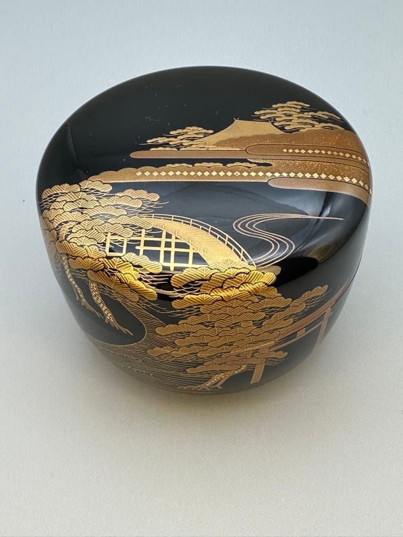 Chahei Issai | Natsume Tea Caddy | Sumiyoshi Maki-e | Shrine Landscape | Shifuku Silk Bag | Tomobako