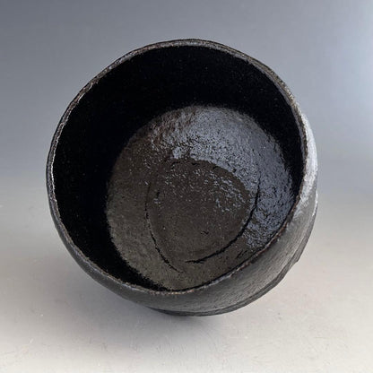 Black Raku Tea Bowl — 2nd Gen. Ogawa Choraku, 70th Commemorative