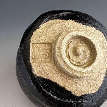 Black Raku Tea Bowl — 2nd Gen. Ogawa Choraku, 70th Commemorative