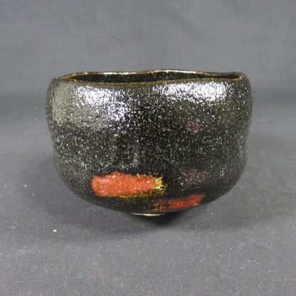 Black Raku Tea Bowl by Rakunyu – Kuro-Raku Matcha Bowl – Kyoto Ceramic