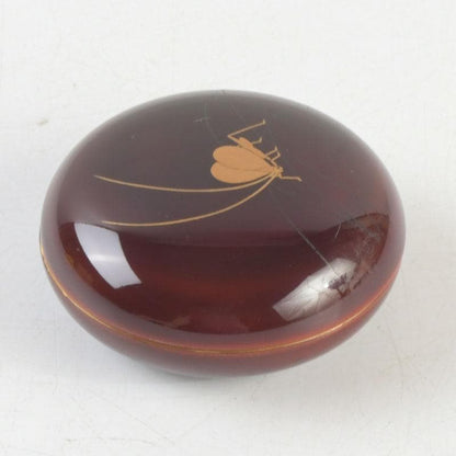 Bell Cricket Maki-e Kogo Gold-Lined Lacquer Incense Container by Takeshi