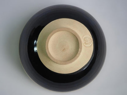 Eiraku Zengoro XVI Ninsei-guro Tea Bowl - Pine Bamboo Plum with Tantansai Inscription