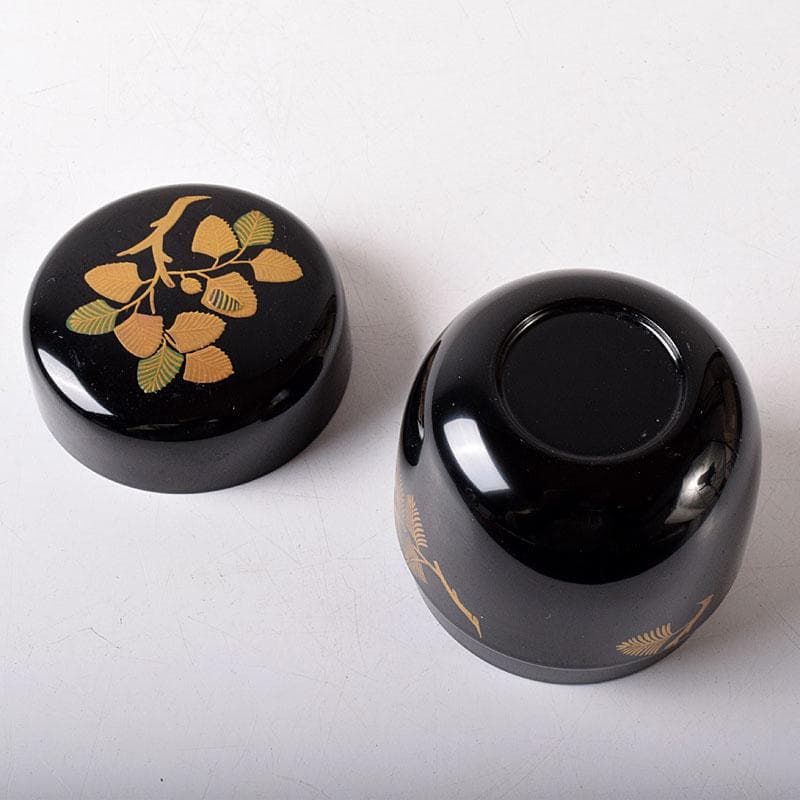 Wada Juho Kaga Maki-e Natsume Pine Raden Tea Caddy with Signed Box