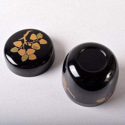 Wada Juho Kaga Maki-e Natsume Pine Raden Tea Caddy with Signed Box