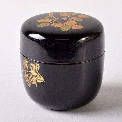 Wada Juho Kaga Maki-e Natsume Pine Raden Tea Caddy with Signed Box