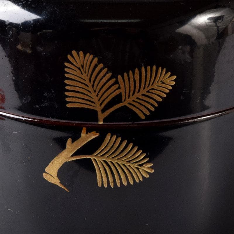 Wada Juho Kaga Maki-e Natsume Pine Raden Tea Caddy with Signed Box
