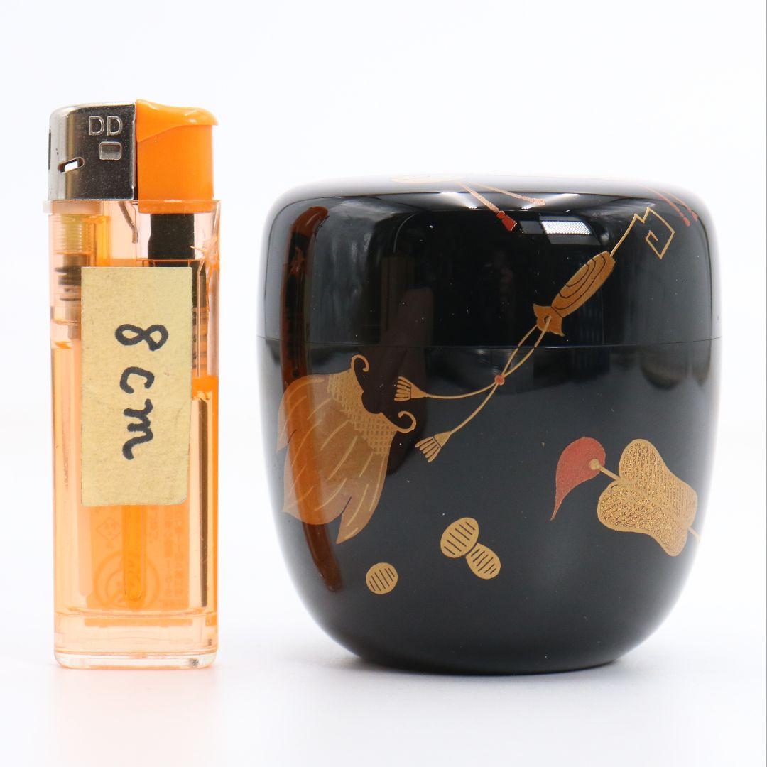 Takarazukushi Maki-e Naka-Natsume by Tanaka Soryo — Gold Treasure Motif Tea Caddy