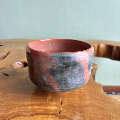 Iwakura Juzan Raku Chawan | Red Raku Tea Bowl | Yohen Kiln Fire | Tomobako | Japanese Matcha Bowl