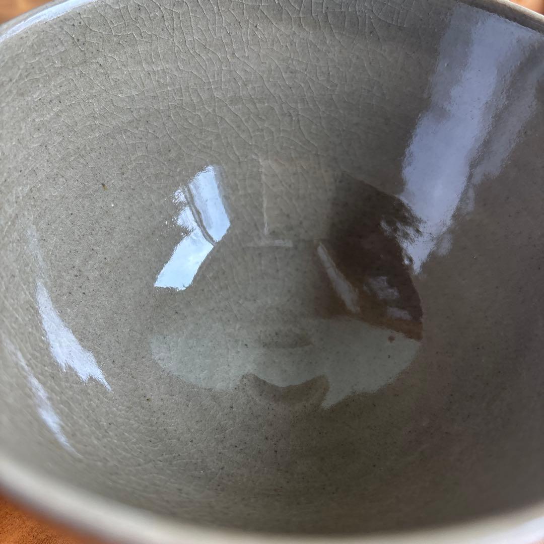 Kuroi Keiun | Mushiake-Yaki Tea Bowl | Olive-Green Subdued Glaze | Okayama Domain Kiln